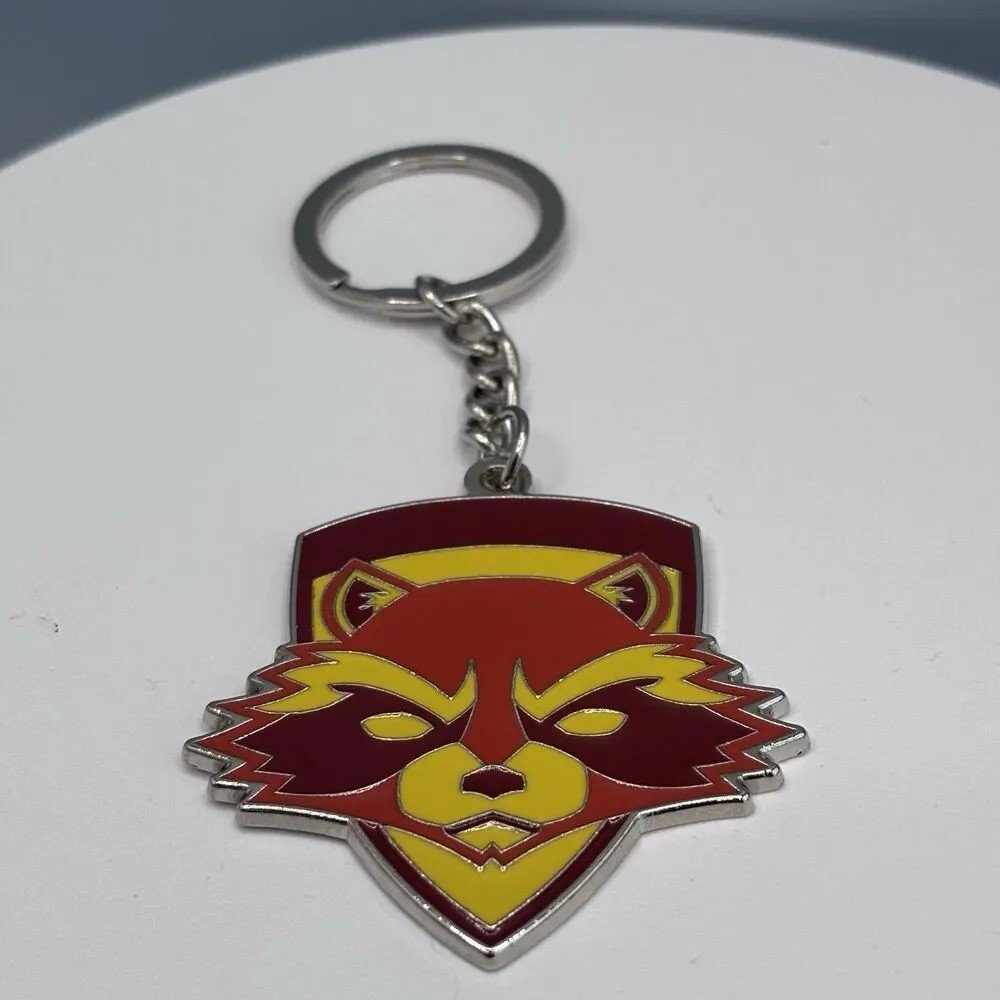 Marvel Rocket Raccoon Metal Enamel Keychain Surreal Entertainment 2018 Collectib